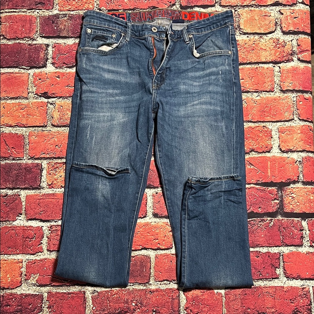 Superdry Men's Classic Blue Straight Jeans